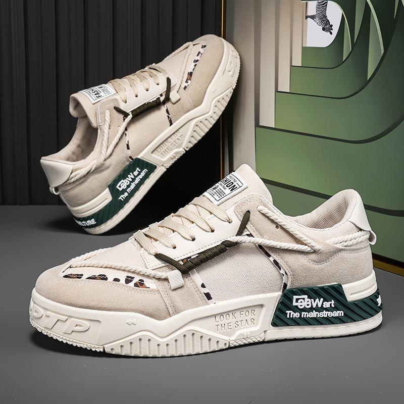 Sarah Express Men's Thick-Soled Canvas Casual Sneakers