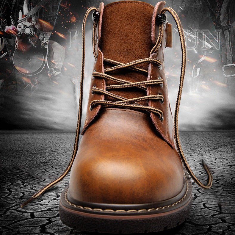 Sarah Express Men's Fleece Lined Retro Martin Boots