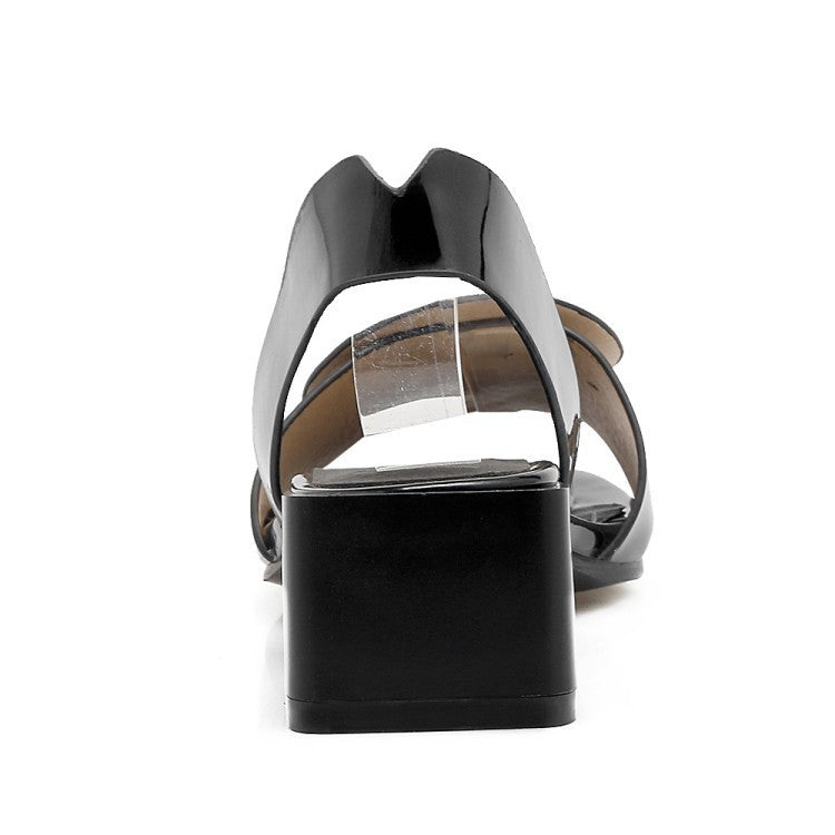 Sarah Express Decorative Platform Sandals with Chunky Heel