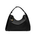 Sarah Express Retro Structured Leather Crossbody Shoulder Bag Black