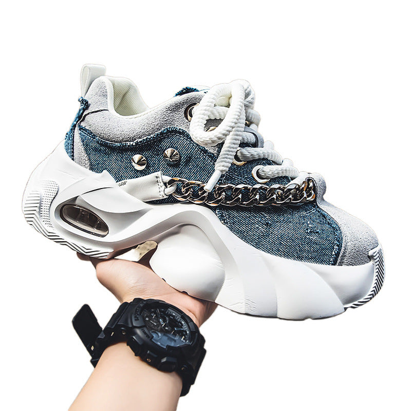 Sarah Express Men's Elevated Denim Casual Sneakers