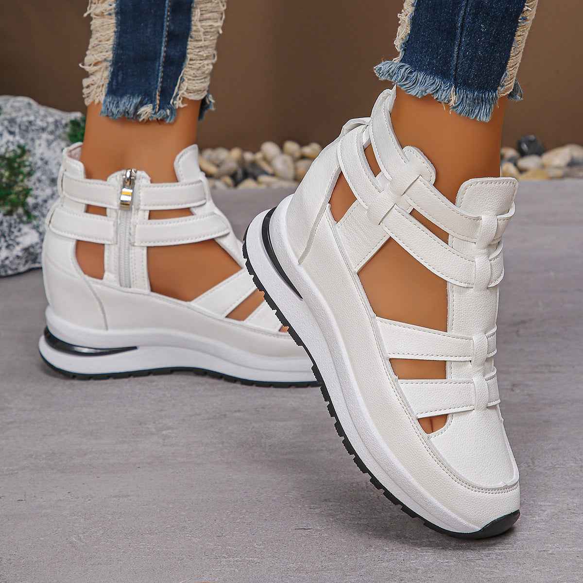 Sarah Express Women's Hollow Out Platform Sandals