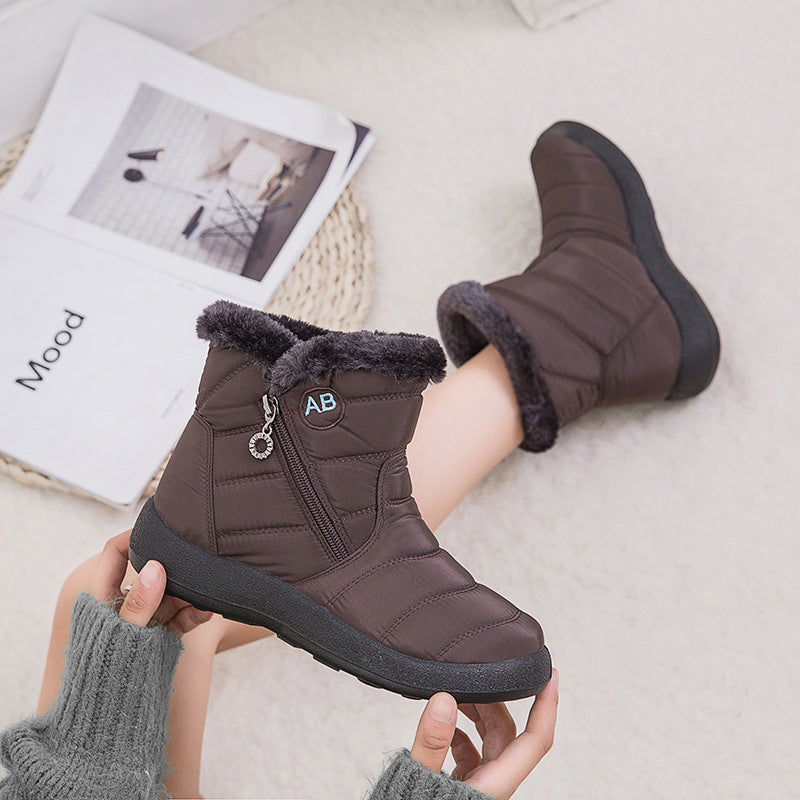 Sarah Express Waterproof Plush Lined Winter Ankle Boots