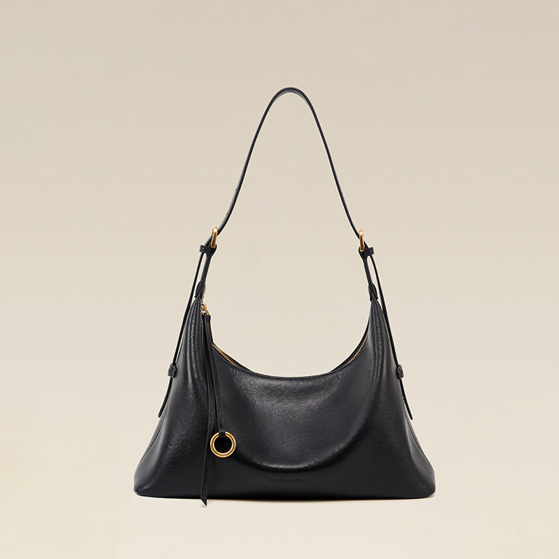 Sarah Express Structured Full-Grain Leather Shoulder Bag