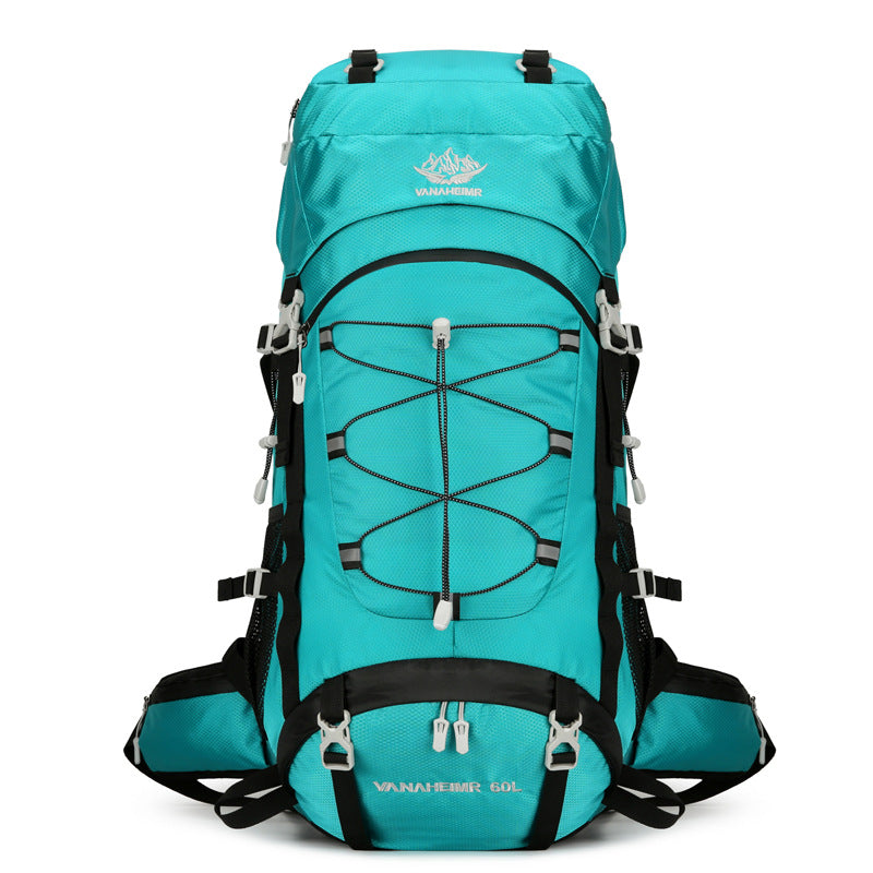 Sarah Express 60L Large Capacity Outdoor Hiking Backpack Lake Blue 60L