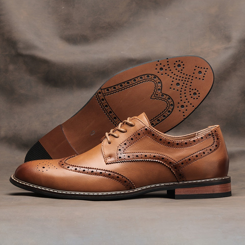 Sarah Express Classic Brogue Lace-Up Business Shoes