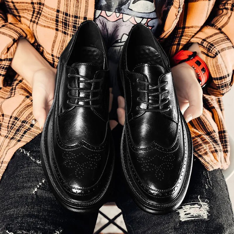 Sarah Express British Style Pointed Toe Dress Shoes