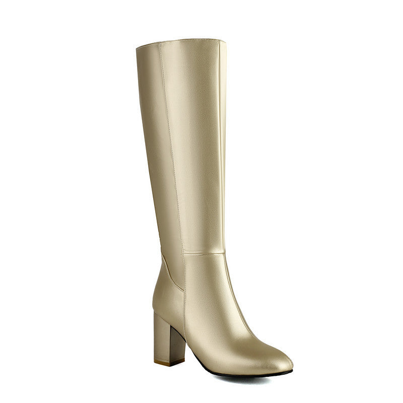 Sarah Express Over-the-Knee Chunky Block Heel Boots