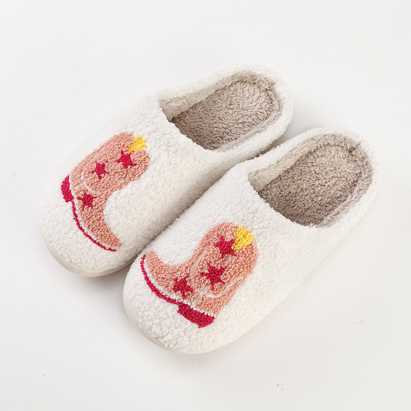 Sarah Express Unisex Warm Winter Cotton Indoor Slippers White