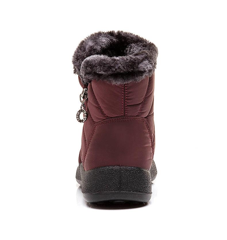 Sarah Express Waterproof Plush Lined Winter Ankle Boots