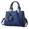 Sarah Express Geometric Print Messenger Bag With Pendant Dark blue
