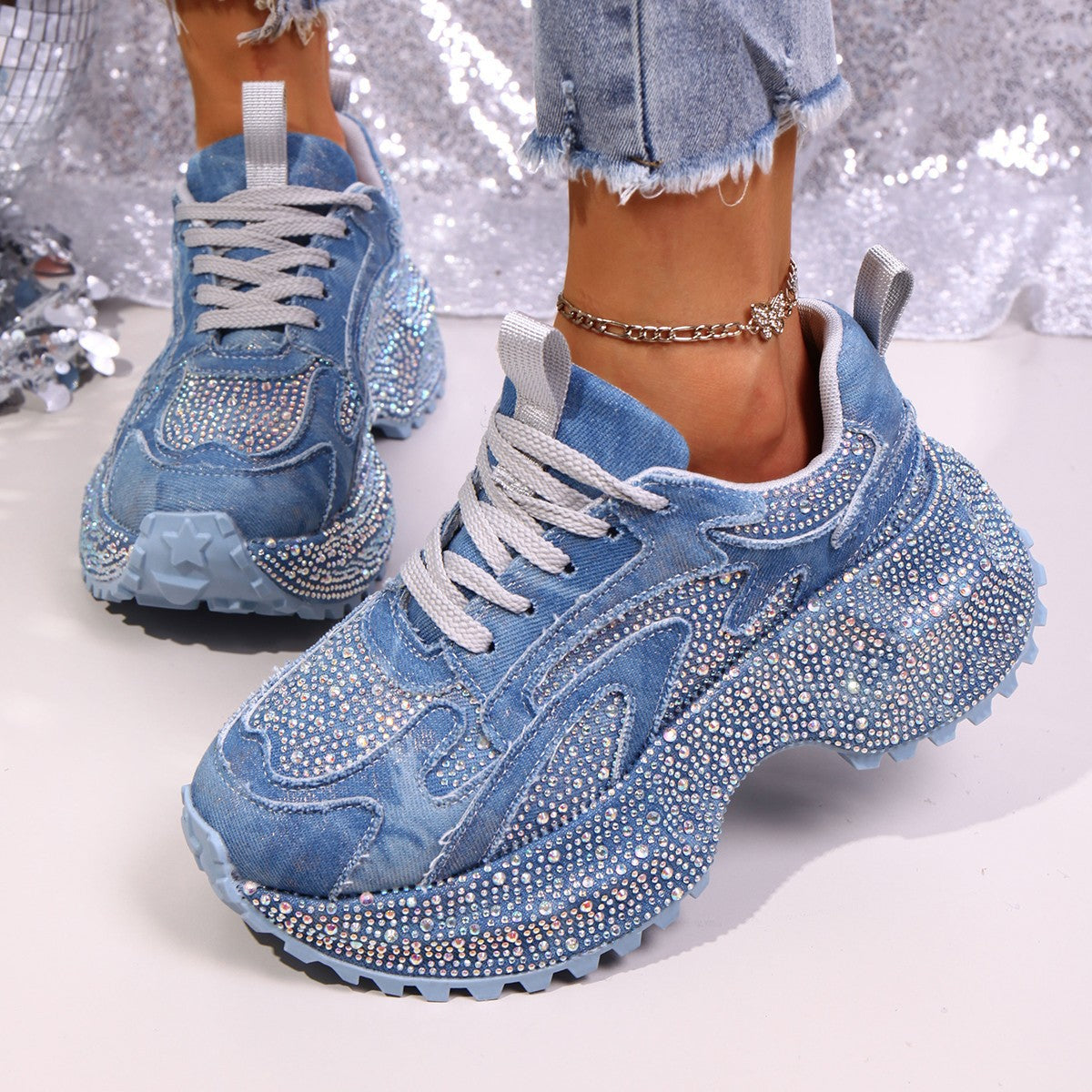 Sarah Express Women's Height-Increasing Platform Casual Sneakers