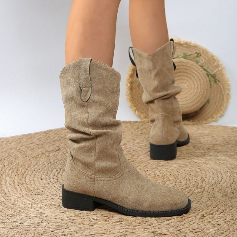 Sarah Express Women's British-Style Chunky-Heel Ankle Boots