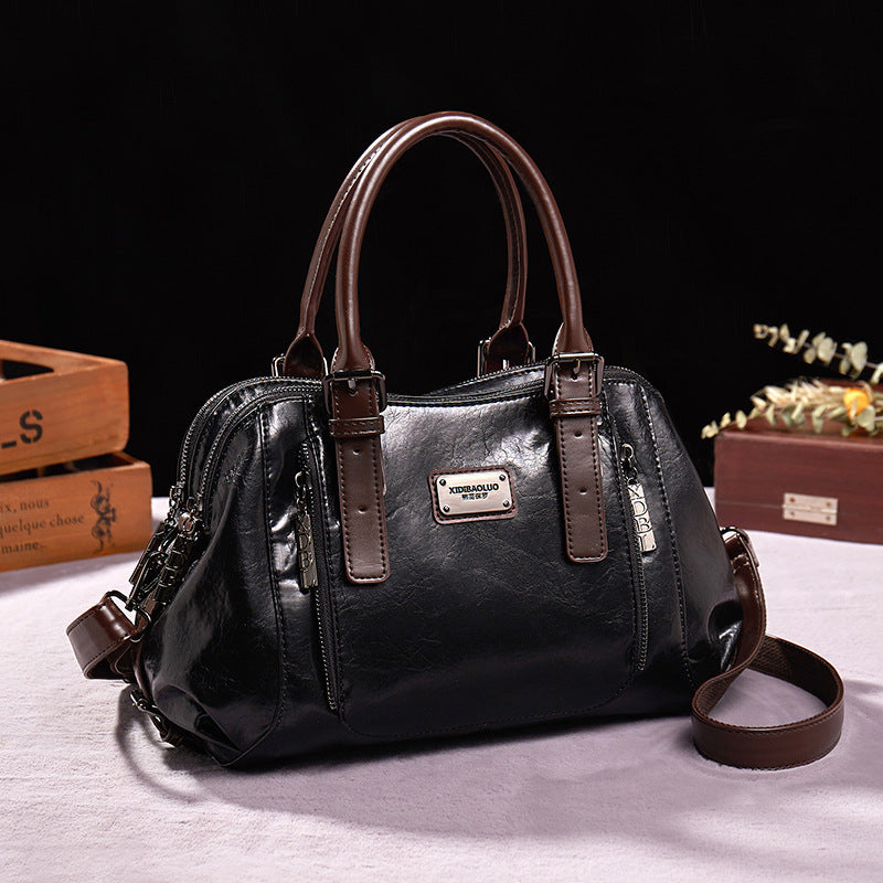 Sarah Express Structured Splicing Crossbody Handbag
