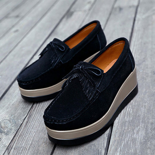 Sarah Express Bow Detail Wedge Slip-On Flats
