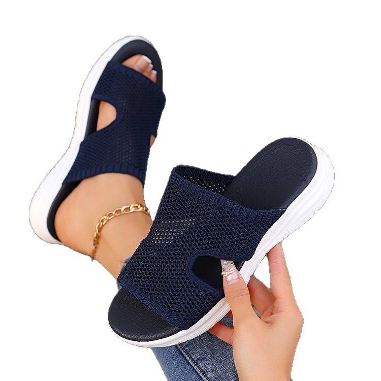 Sarah Express Cutout Wedge Mesh Breathable Casual Sandals