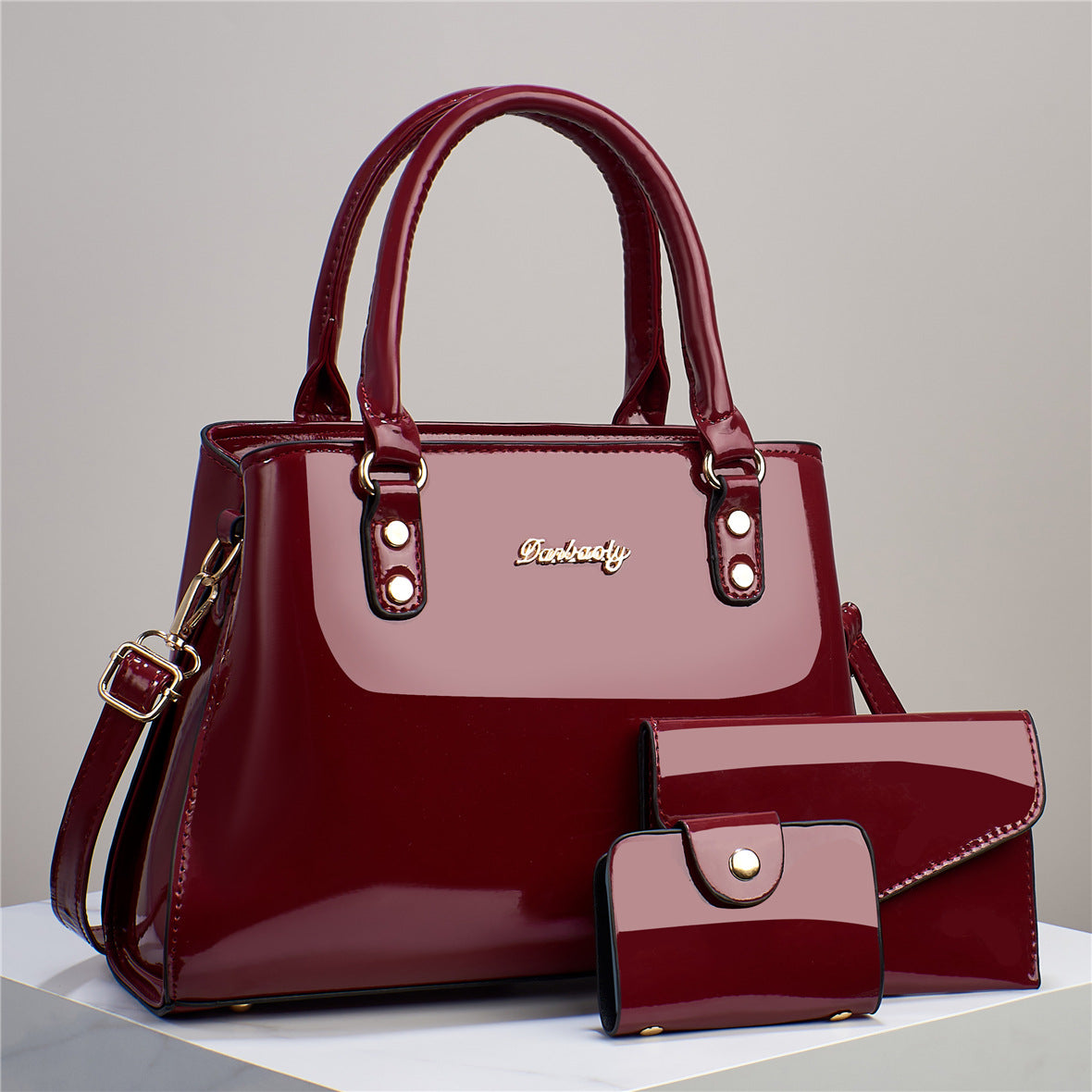 Sarah Express Structured Three-Piece Travel Handbag Set