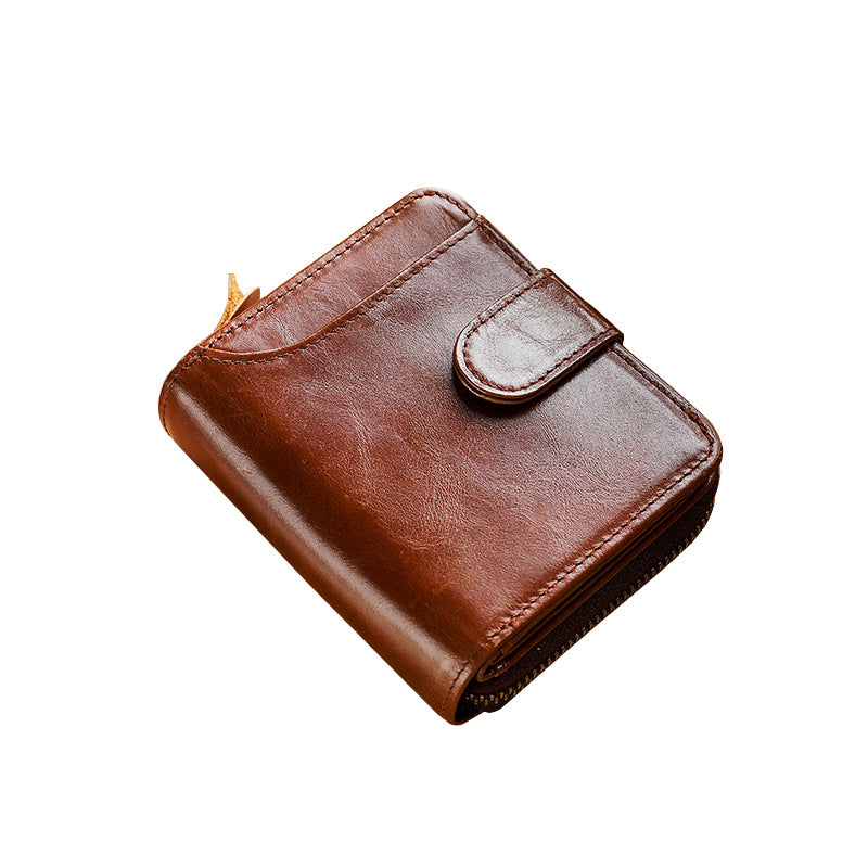 Sarah Express Men's First Layer Leather Short Wallet