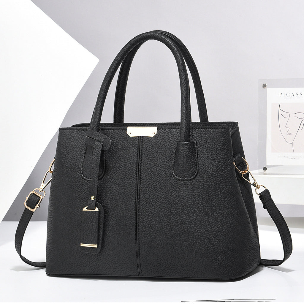 Sarah Express Structured PU Leather Horizontal Square Handbag