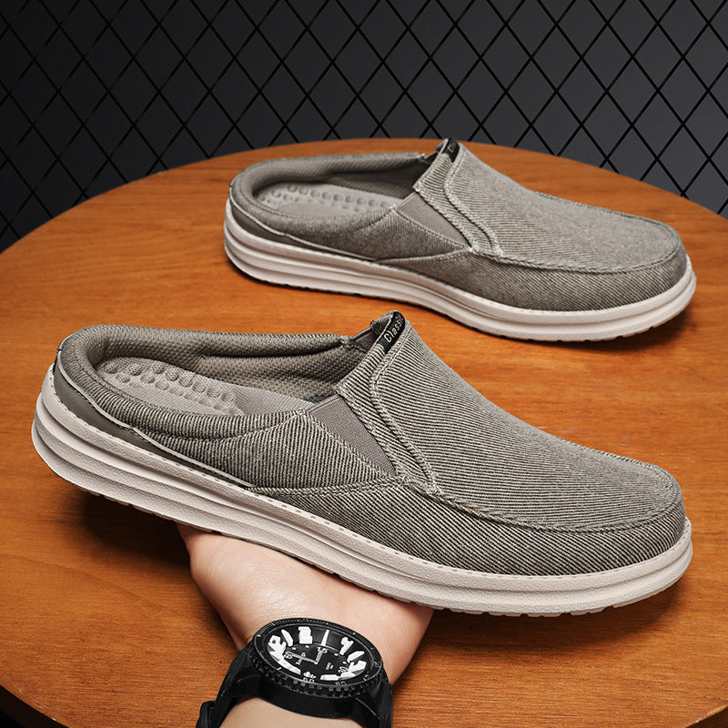 Men's Casual Canvas Slip-On Mules – front product view