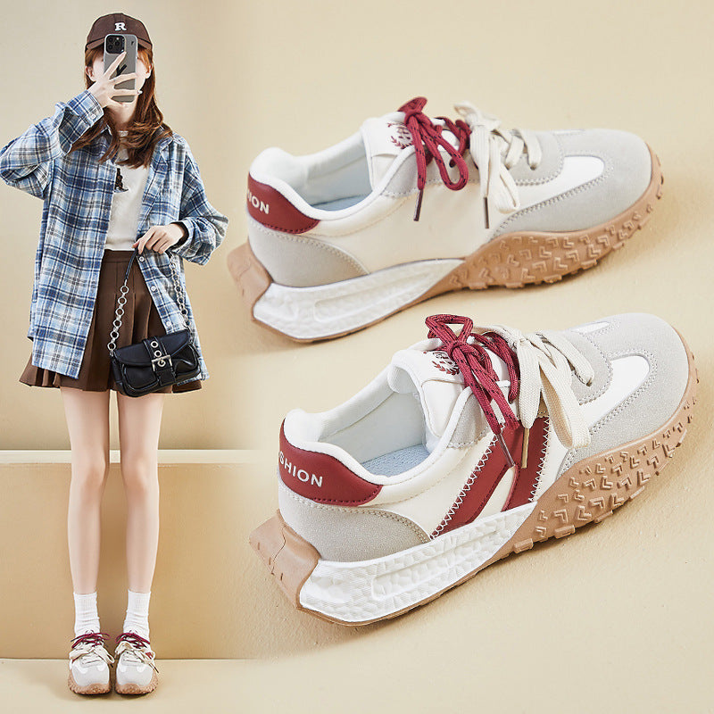 Sarah Express Color-Block Platform Wedge Dad Sneakers