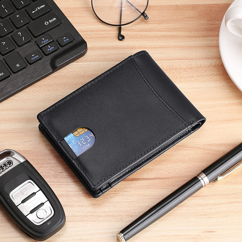 Sarah Express Leather Tracker Wallet with Card Slots