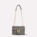 Sarah Express Rhinestone Embellished Crossbody Chain Bag Black 23x7x15