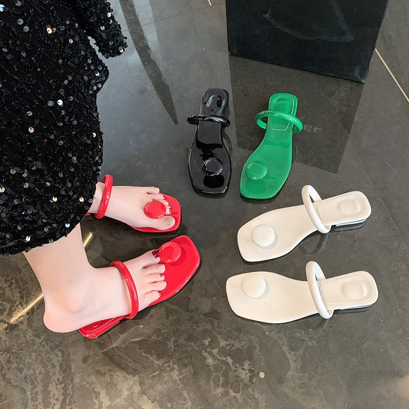 Sarah Express Minimalist Square Toe Wedge Sandals