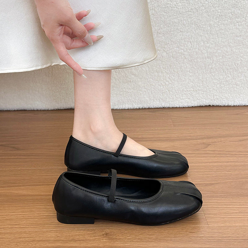 Women Flat Vintage Unique Design Low Cut Flats, French Versatile Ballet Shoes Mary Janes – product detail
