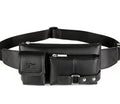 Sarah Express Compact Leather Waist Bag for Men Black Large