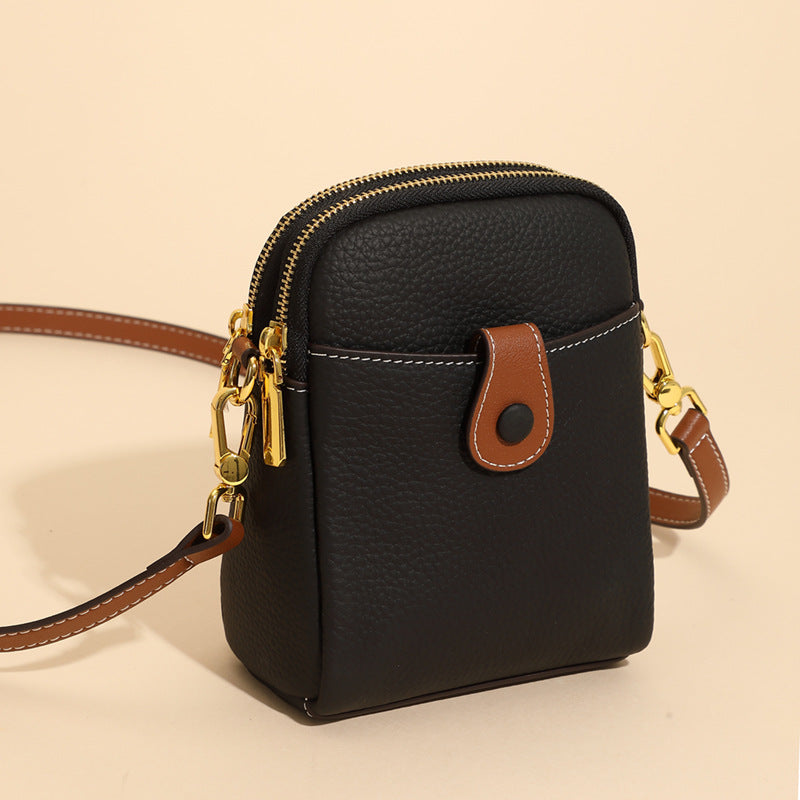 Sarah Express Lychee Pattern Small Leather Crossbody Bag