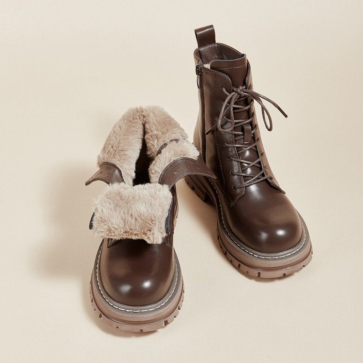 Sarah Express Retro British Style Platform Ankle Boots