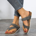 Sarah Express Women's Casual Lightweight EVA Beach Slides Gray