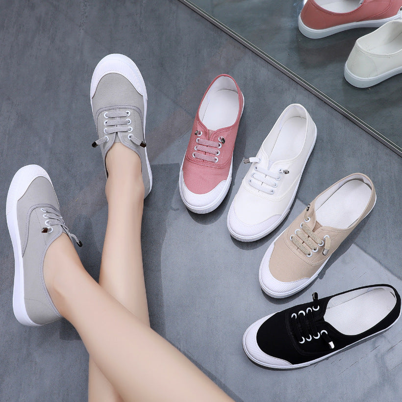 Sarah Express Women's Lightweight Canvas Slip-On Sneakers
