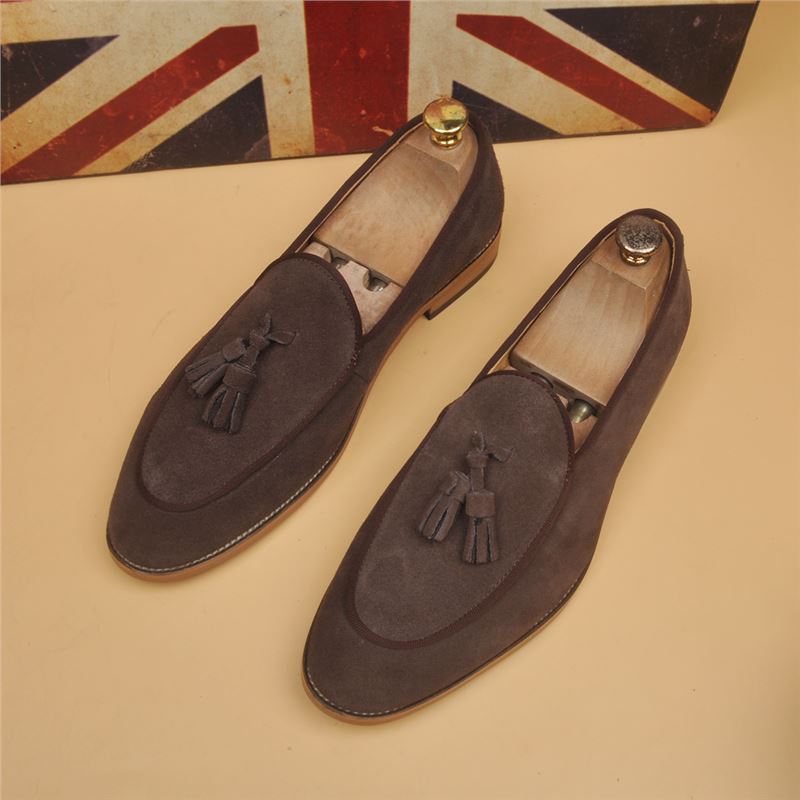 Sarah Express Classic British Pointed Toe Slip-On Loafers
