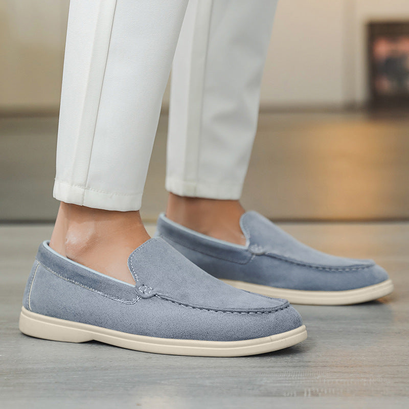 Sarah Express Men's Casual Slip-On Patchwork Loafers