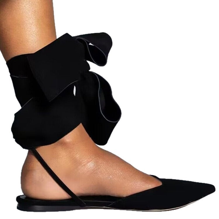 Sarah Express Suede Pointed-Toe Lace-Up Sandals