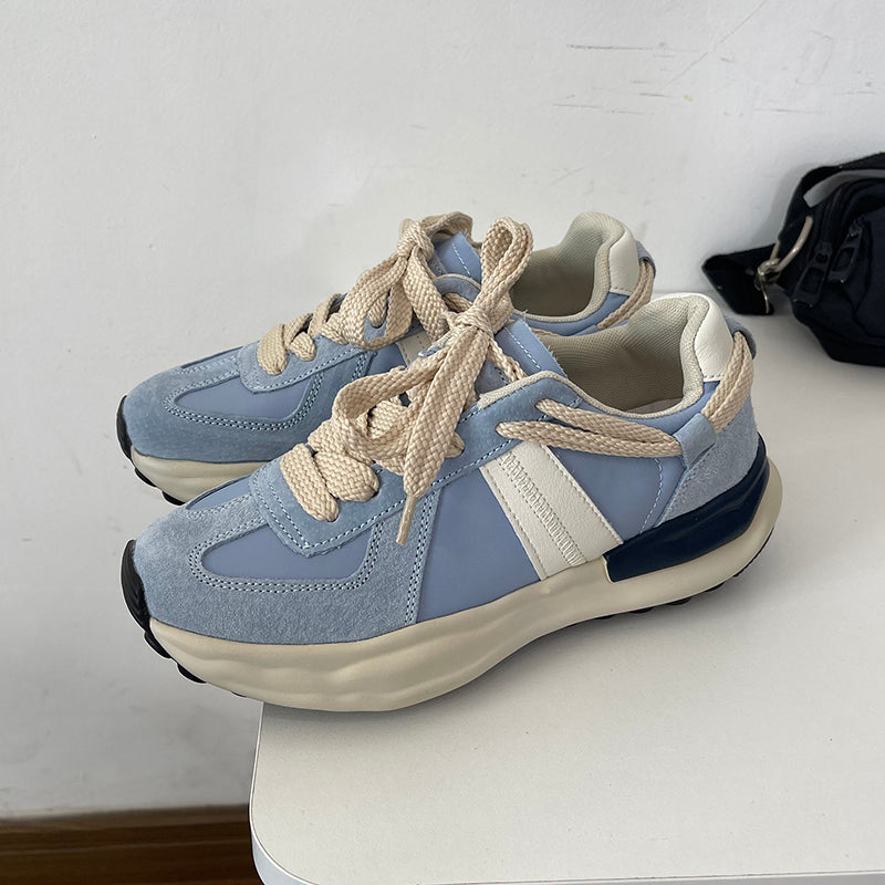 Sarah Express Casual Lace-Up Sneakers With Stitching Details