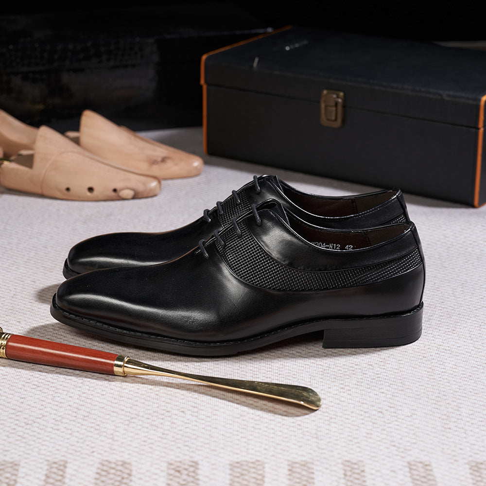 Sarah Express Pointed Toe Business Formal Leather Shoes