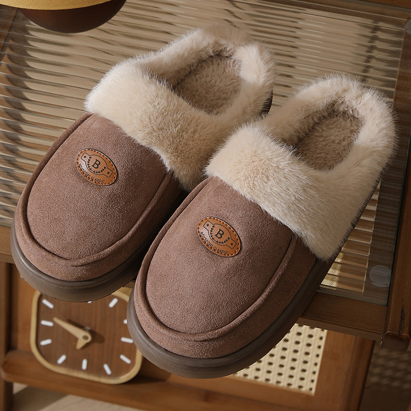 Sarah Express Plush Lined Suede Indoor House Slippers