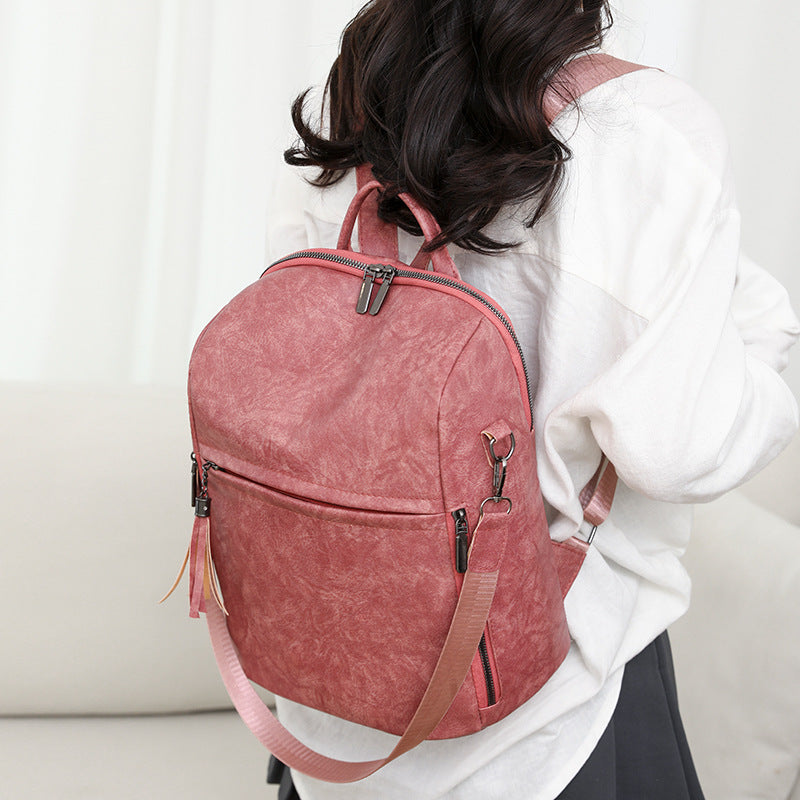 Sarah Express Classic Vintage Vegan Leather Women's Backpack