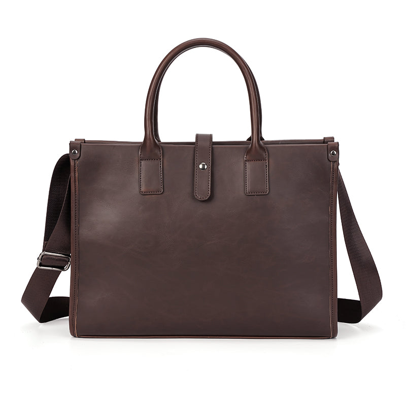 Sarah Express Structured Business Messenger Laptop Bag Brown Medium