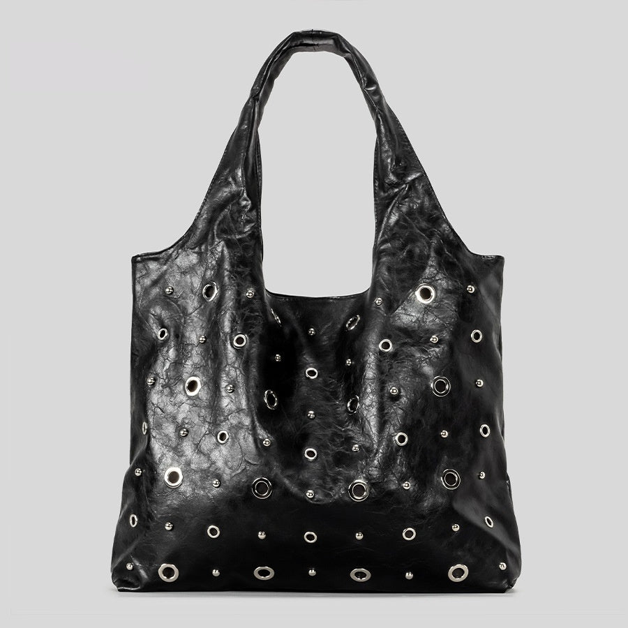 Sarah Express Studded Cutout Tote Bag Black