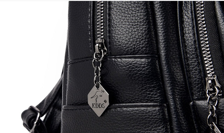 Sarah Express Fashion Soft Leather Casual Backpack
