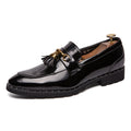 Sarah Express Men's Pointed Toe Tassel Loafers Black