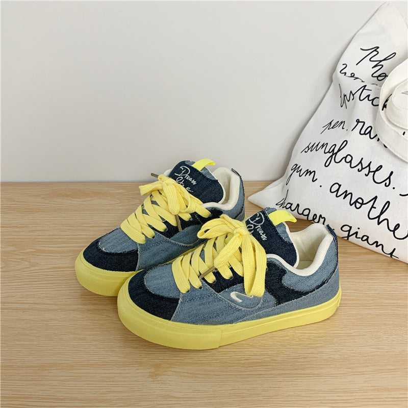 Sarah Express Women's Casual Lace-Up Canvas Sneakers