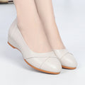 Sarah Express Minimalist Round Toe Low Heel Flats Beige
