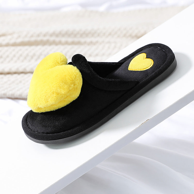 Sarah Express Plush Heart Design Women's Home Slippers