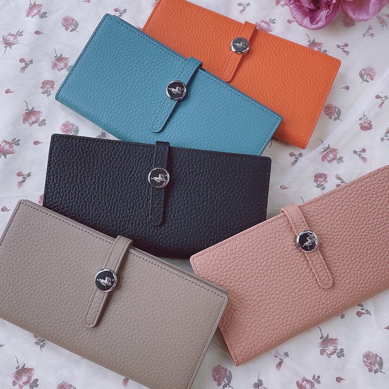 Sarah Express Lychee Pattern Long Leather Wallet