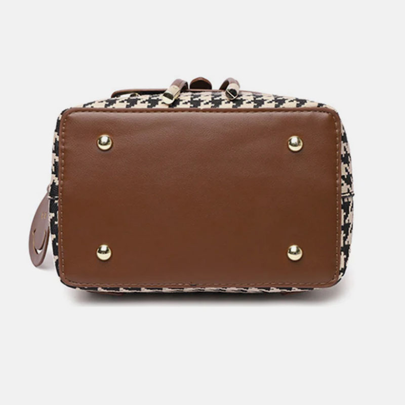 Sarah Express Houndstooth Pattern Casual Travel Backpack
